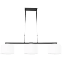 Steinhauer Hängeleuchte Esszimmerlampe Pendelleuchte schwarz 3-Flammig E27 Küchenlampe weiß