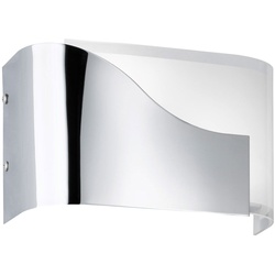 Wandleuchte Modern Wandlampe Glas Flurlampe Chrom, teilsatiniert, 2x G9 Fassungen, HxBxT 15x24,5x10 cm
