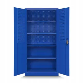 Jan Nowak Werkzeugschrank 4 Fachböden Stahlblech 185 cm x 92 cm x 50 cm blau