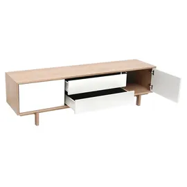 miliboo SID TV-Möbel Lowboard 180 cm Weiß Holz