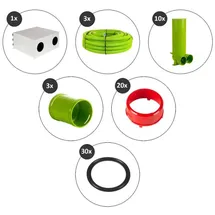 WOLF-Garten Wolf Zubehörset Rohbau Dn160 für Schlauchsystem 75mm, 150m für CWL-F-300 Excellent