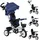 Homcom 6 in 1 Dreirad mit Schubstange, Kinderdreirad mit Sicherheitsgurt Blau