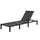 Svita Peach Gartenliege Sonnenliege Polsterauflage Klappbar Polyrattan Schwarz