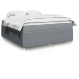 vidaXL Boxspringbett 180 x 200 cm Hellgrau
