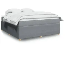 vidaXL Boxspringbett 180 x 200 cm Hellgrau