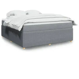 vidaXL Boxspringbett 180 x 200 cm Hellgrau