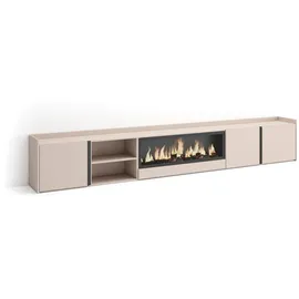 SKRAUT HOME Lowboard 315x50 cm Beige Holzwerkstoff
