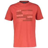 LERROS T-Shirt LERROS T-Shirt mit modischem Print rot XXL