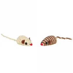 Trixie Spielmaus mit Baumwollgarn und Bast