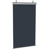 Outsunny Balkonverkleidung 124 x 222 cm grau Aluminium 1 St.