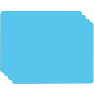 4 Stücke Silikon Platzsets,Einfarbig Tisch-Set,Rutschfestes Waschbares Tischset,Hitzebeständig Tischset,40 x 30 cm Blau