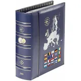 Leuchtturm Leuchtturm, Fotoalbum, Münzalbum VISTA, Band 1 für 12 Euro Kursmünzensätze, inkl. Schutzkassette, blau
