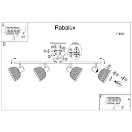 Rabalux Rattan (3136) Schwarz