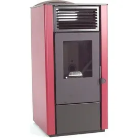 Apex Digital Pelletofen 9,5kW Pelletkamin Pelletheizung Kaminofen A+ Holzofen rot 56303