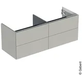 Geberit Waschtischunterschrank 4 Schubladen 133,2 x 50,4 x 47 cm Greige Matt