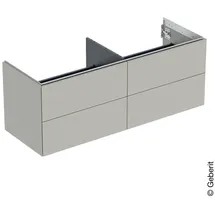 Geberit Waschtischunterschrank 4 Schubladen 133,2 x 50,4 x 47 cm Greige Matt