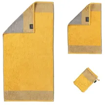 CAWÖ Luxury Home Two-Tone 590 Handtuch 50 x 100 cm curry