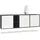 Vladon Cuba 182 x 53 x 35 cm Weiß matt / Schwarz matt
