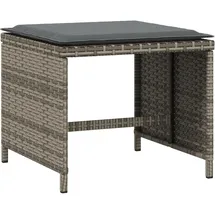 vidaXL Gartenhocker mit Kissen 41 x 41 x 36 cm grau 4 St.