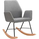loft24 Schaukelstuhl Coban, Schaukelsessel im skandinavischen Design grau