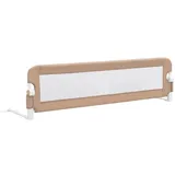 vidaXL Kleinkind-Bettschutzgitter Taupe 150x42 cm Polyester