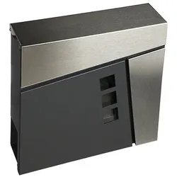 Ondis24 Briefkasten »Boston«, BxHxT: 38 x 38 x 13 cm, Metall/Edelstahl - grau