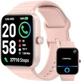 Smartwatch Damen Herren,1.45" Rund Smartwatch mit Telefonfunktion,Schrittzähler Fitness Uhr Damen mit 120 Sportmodi,Herzfrequenz,Schlaf,SpO2,Benachrichtigung,IP68 Wasserdichte Sportuhr für Android iOS