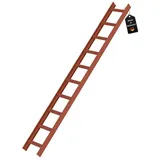PROREGAL® Trittleiter Dachleiter Alu braun|rot