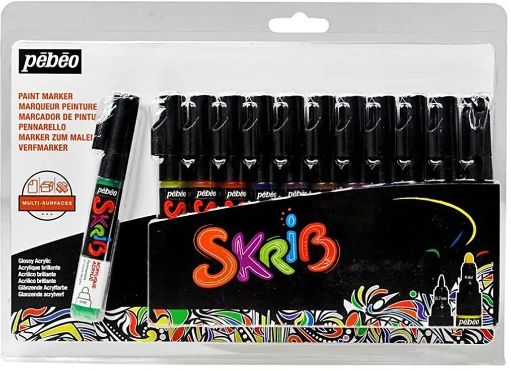 SKRIB Acrylmarker, 12 Stk.