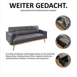 Jahnke Schlafsofa Chillax Box mit Schlaffunktion 2-Sitzer Grau