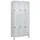 C+P Classic Plus Doppel-Garderobenschrank 195x90x50 cm grau