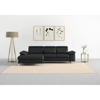 Ecksofa SIT & MORE "Cabrio L-Form, B: 295 cm, mit Sitztiefen-, Arm- & Kopfteilverstellung", schwarz, B:295cm H:87cm T:180cm, Sofas, Ecksofa, 2 Nierenkissen, Federkern, optional Bettfunktion und Stauraum