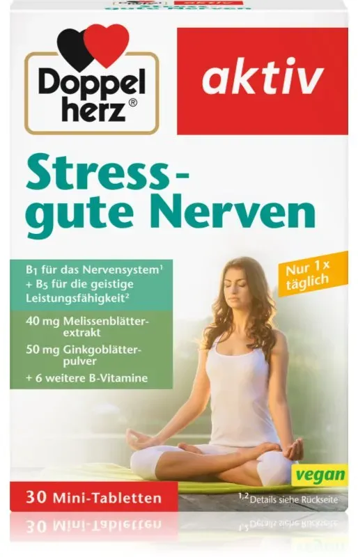 Doppelherz Stress - gute Nerven Tabletten zum Stressabbau und für emotionales Wohlbefinden 30 TABL