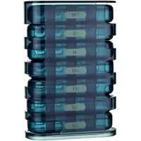 EDOSO Tablettenbox für 7 Tage | Pillendose mit 4 Fächer Morgens Mittags Abends Nachts | Medikamentenbox BPA-Frei | Turm-Design | Große Fächer einfach zum Öffnen | Tragbar und kompakt