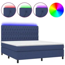 vidaXL Boxspringbett 180 x 200 cm Blau