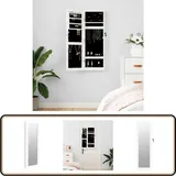 Vidaxl - Schmuckschrank Mit Spiegel Wandmontage Weiß 30x8,5x90 Cm - Spiegel-schmuckschrank - Schmuckaufbewahrung - Wandmontage - Schmuckschrank Weiß - Organisieren