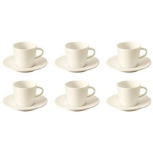 Villeroy & Boch Manufacture Rock Espresso Set 6er weiß