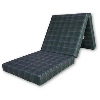 FORTISLINE - Klappmatratze 195x60x9cm - 3-teilige Faltmatratze - H2 Gästematratze - Camping Faltbare - Kamping Bett - Waschbar Bezug - Erwachsene Klappbar - Reisematratze - Schaumstoff Matratze