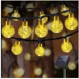 lqwell LQWELL® Solar Lichterkette Aussen 10M 40LED 8 Modi,(Warmweiß) [Energieklasse A]