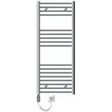 luxebath Elektrischer Badheizkörper Sahara 50x120cm Chrom gebogen Heizstab 1200W
