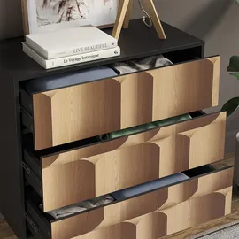 Vicco Eliza 80 x 81,2 cm Schwarz/Eiche