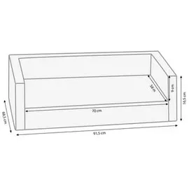 dehner lieblinge Kuschelbett Elsa L 91,5 x 68,5 cm grün
