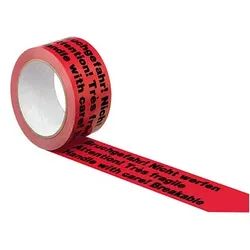 SUPRA Warnklebeband Bruchgefahr! Nicht werfen! rot/schwarz 50,0 mm x 66,0 m 1 Rolle