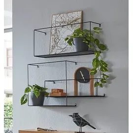 Haku-Möbel Wandregal 3er Set 40 x 18 x 40 cm Schwarz