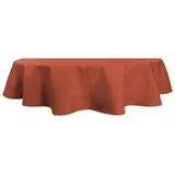 Haus und Deko Tischdecke Tischdecke oval Leinenoptik Lotuseffekt Tischwäsche Wasserabweisend (1-tlg) orange 160 cm x 220 cm