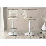 CLP Barhocker Damar Kunstleder creme/chrom