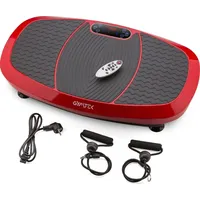 Gymtek® Vibrationsplatte, Vibrotrainer - bis 180 kg - 5 Ausbildungsprogramme - 2 Expanderbänder - Bluetooth, Fernbedienung, LCD - Massage, Fitness