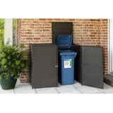Merxx Mülltonnenbox für 2 Tonnen 132 x 64,5 x 108 cm grau