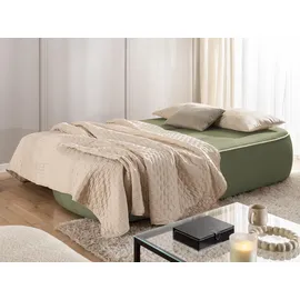 S-Style Kindersofa Vero 210 x 90 x 98 cm Buche/Birke Teilmassiv Olivgrün/beige