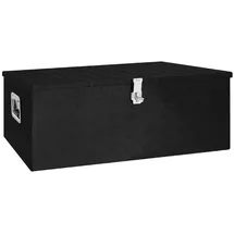 vidaXL Werkzeugbox 100x55x37 cm Aluminium schwarz